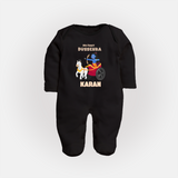 My First Dussehra Ram Leela Chariot Full Body Suit - BLACK - New Born (Chest 7.5")