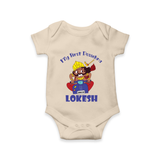 My First Dussehra Ten Heads Triumph Romper - IVORY - New Born (Chest 14")