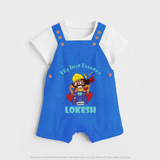 My First Dussehra Ten Heads Triumph Dungaree - COBALT BLUE - 0 - 5 Months Old (Chest 18")
