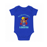 My First Dussehra Ten Heads Triumph Romper - COBALT BLUE - New Born (Chest 14")