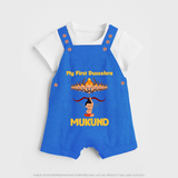 My First Dussehra Lanka Battle Dungaree - COBALT BLUE - 0 - 5 Months Old (Chest 18")
