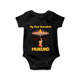 My First Dussehra Lanka Battle Romper - BLACK - New Born (Chest 14")