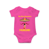 My First Dussehra Lanka Battle Romper - HOT PINK - New Born (Chest 14")