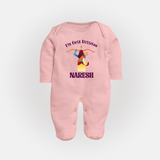 My First Dussehra Heroic Archer Full Body Suit - BABY PINK - New Born (Chest 7.5")