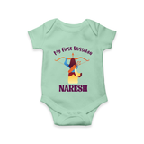 My First Dussehra Heroic Archer Romper - MINT GREEN - New Born (Chest 14")