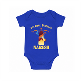 My First Dussehra Heroic Archer Romper - COBALT BLUE - New Born (Chest 14")