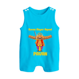Ravan Slayer Squad Button Romper - SKY BLUE - New Born (Chest 18")