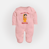 Mini Sita Maa Full Body Suit - BABY PINK - New Born (Chest 7.5")