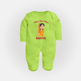 Mini Sita Maa Full Body Suit - LIME GREEN - New Born (Chest 7.5")