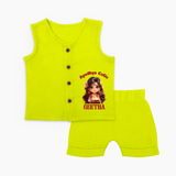 Ayodhya Princess Jabla Set - LIME GREEN - 0 - 3 Months Old (Chest 9.8")