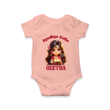 Ayodhya Princess Romper - PEACH - New Born (Chest 14")
