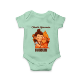 Chhota Hanuman Devotee Romper - MINT GREEN - New Born (Chest 14")