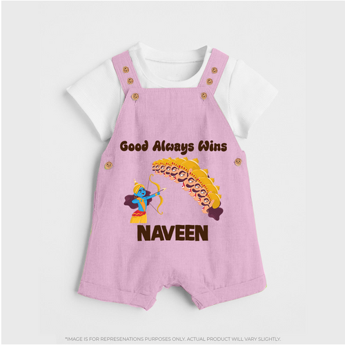 Good Always Wins Dungaree Set | Personalized Baby Dungaree Set for Festival Celebration