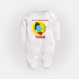 Little Vijayadashami Hero Full Body Suit - WHITE - New Born (Chest 7.5")