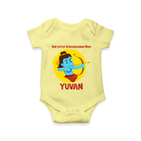 Little Vijayadashami Hero Romper - PASTEL YELLOW - New Born (Chest 14")