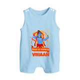 Arrow Of Goodness Button Romper - BABY BLUE - New Born (Chest 18")