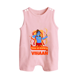 Arrow Of Goodness Button Romper - BABY PINK - New Born (Chest 18")