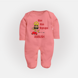 Bye Bye Ravan Full Body Suit - PEACH - New Born (Chest 7.5")