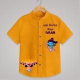 Jai Shree Ram Ravan Battle Baby Shirt - CHROME YELLOW - 0 - 6 Months Old (Chest 23")