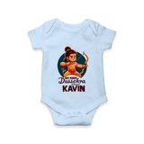 My First Dussehra Kavin Ram Archer Romper - BABY BLUE - New Born (Chest 14")