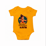 My First Dussehra Kavin Ram Archer Romper - CHROME YELLOW - New Born (Chest 14")