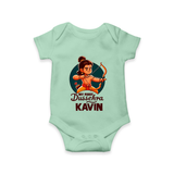 My First Dussehra Kavin Ram Archer Romper - MINT GREEN - New Born (Chest 14")