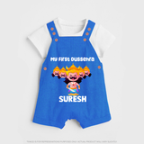 My First Dussehra Suresh Ravan King Dungaree - COBALT BLUE - 0 - 5 Months Old (Chest 18")