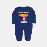My First Dussehra Suresh Ravan King Fullbody suit - NAVY BLUE - New Born (Chest 7.5")