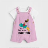 Ravan Time To Go Dussehra Dungaree - BABY PINK - 0 - 5 Months Old (Chest 18")