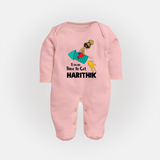 Ravan Time To Go Dussehra Fullbody suit - BABY PINK - New Born (Chest 7.5")