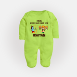 Ravan Better Luck Next Time Dussehra Fullbody suit - LIME GREEN - New Born (Chest 7.5")