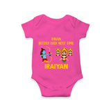 Ravan Better Luck Next Time Dussehra Romper - HOT PINK - New Born (Chest 14")