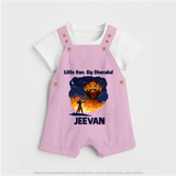 Little Ram Big Dhamaka Dussehra Dungaree - BABY PINK - 0 - 5 Months Old (Chest 18")