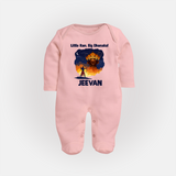 Little Ram Big Dhamaka Dussehra Fullbody suit - BABY PINK - New Born (Chest 7.5")