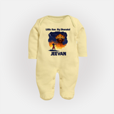 Little Ram Big Dhamaka Dussehra Fullbody suit - PASTEL YELLOW - New Born (Chest 7.5")