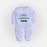 Dussehra Victory Celebration Fullbody suit - BABY BLUE - New Born (Chest 7.5")