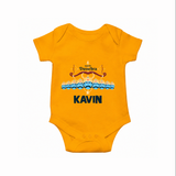 Dussehra Victory Celebration Romper - CHROME YELLOW - New Born (Chest 14")