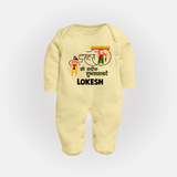 Ravan Ten Heads Triumph Dussehra Fullbody suit - PASTEL YELLOW - New Born (Chest 7.5")