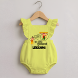 Ravan Ten Heads Triumph Dussehra Romper Frock - PASTEL YELLOW - 0 - 3 Months Old (Chest 19")