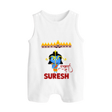 Ram Ravan Battle Story Button Romper - WHITE - New Born (Chest 18")