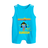 Ram Ravan Battle Story Button Romper - SKY BLUE - New Born (Chest 18")