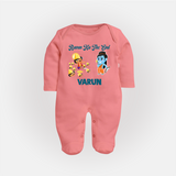 Ravan Ka The End Dussehra Fullbody suit - PEACH - New Born (Chest 7.5")