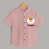 Happy Dussehra Ravan Face Shirt - PEACH - 0 - 6 Months Old (Chest 23")