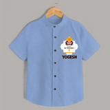 Happy Dussehra Ravan Face Shirt - SKY BLUE - 0 - 6 Months Old (Chest 23")