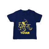 Ram Arrow Victory Dussehra T shirt - NAVY BLUE - 0-5 Months Old (Chest 17")