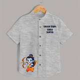 Little Ram Lalla Bow Warrior Shirt - GREY - 0 - 6 Months Old (Chest 23")