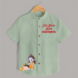Jai Shree Ram Blessings Shirt - MINT GREEN - 0 - 6 Months Old (Chest 23")