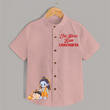 Jai Shree Ram Blessings Shirt - PEACH - 0 - 6 Months Old (Chest 23")