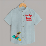Bye Bye Ravan Dussehra Fun Shirt - ARCTIC BLUE - 0 - 6 Months Old (Chest 23")