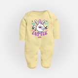 My 1st Easter – Cute Bunny Baby Fullbody suit - PASTEL YELLOW - New Born (Chest 7.5")